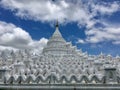 Hsinbyume Pagoda in Mingun near Mandalay city, Myanmar Royalty Free Stock Photo