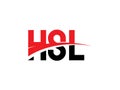 HSL Letter Initial Logo Design Vector Illustration