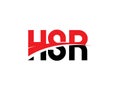 HSR Letter Initial Logo Design Vector Illustration Royalty Free Stock Photo