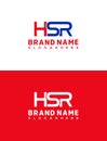 HSR Logo Design Template, Initial HSR Linked Logo Royalty Free Stock Photo