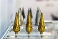 Hss cone or conical step drill bit for sheet metal hole drilling manufacturing process metal work in industrial
