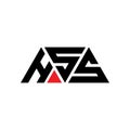 HSS triangle letter logo design with triangle shape. HSS triangle logo design monogram. HSS triangle vector logo template with red Royalty Free Stock Photo