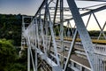 Hstoric Newell Toll Bridge at Sunset - Ohio River