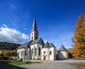Hstorical center of Gmuend in Kaernten with the gothic parish church. Austria Royalty Free Stock Photo