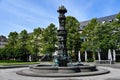 Hstorical column on fountain in Koblenz