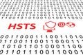 HSTS concept binary code 3d Royalty Free Stock Photo