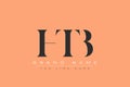 HTB abstract letter logo design Royalty Free Stock Photo