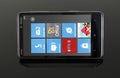 HTC HD7 running Windows Phone 7 Royalty Free Stock Photo