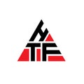HTF triangle letter logo design with triangle shape. HTF triangle logo design monogram. HTF triangle vector logo template with red Royalty Free Stock Photo