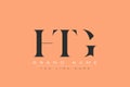 HTG abstract letter logo design Royalty Free Stock Photo