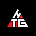 HTG triangle letter logo design with triangle shape. HTG triangle logo design monogram. HTG triangle vector logo template with red Royalty Free Stock Photo