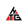 HTG triangle letter logo design with triangle shape. HTG triangle logo design monogram. HTG triangle vector logo template with red Royalty Free Stock Photo