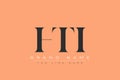 HTI abstract letter logo design Royalty Free Stock Photo