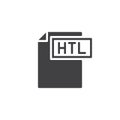 Htl format document icon vector