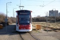 HTM electric trams for city transport in The Hague Royalty Free Stock Photo