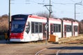 HTM electric trams for city transport in The Hague Royalty Free Stock Photo