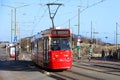 HTM electric trams for city transport in The Hague Royalty Free Stock Photo