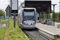 HTM regio citadis tram street car at endpoint Zoetermeer Lansingerland