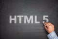 HTML 5 on blackboard Royalty Free Stock Photo