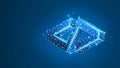 HTML code Bracket model. Coding technology, software programming concept. Abstract, digital, wireframe, low poly mesh Royalty Free Stock Photo