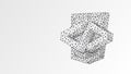 HTML code Bracket model. Coding technology, software programming concept. Abstract, digital, wireframe, low poly mesh, vector Royalty Free Stock Photo