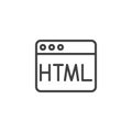 Html code line icon Royalty Free Stock Photo