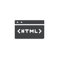 HTML code with meta tags icon simple vector symbol Royalty Free Stock Photo