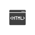 HTML code with meta tags vector icon