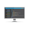 HTML code website. Desktop coding, programming concept. Royalty Free Stock Photo