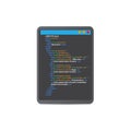 HTML code website. Tablet coding, programming concept. Royalty Free Stock Photo