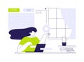 HTML coding abstract concept vector illustration. Royalty Free Stock Photo