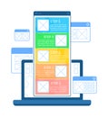 Html coding infographic chart design template