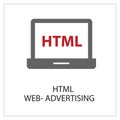 HTML Coding Simpel Logo Icon Vector Ilustration Royalty Free Stock Photo