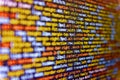 HTML and CSS code developing screenshot. Coding programmer abstract background. Web developer HTML code with CSS on screen. Royalty Free Stock Photo