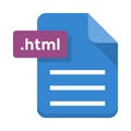 Html file flat icon