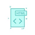 html file format icon vector design Royalty Free Stock Photo