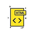 html file format icon vector design Royalty Free Stock Photo