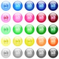 HTML file format icons in color glossy buttons