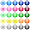 HTML file format icons in color glossy buttons Royalty Free Stock Photo