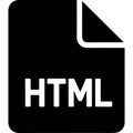 Html file icon with document and page symbol Royalty Free Stock Photo