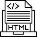 Html File Vector Icon Design