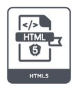 html5 icon in trendy design style. html5 icon isolated on white background. html5 vector icon simple and modern flat symbol for