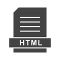 HTML icon vector image.