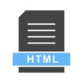 HTML icon vector image.