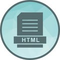 HTML icon vector image.