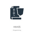 Html5 icon vector. Trendy flat html5 icon from programming collection isolated on white background. Vector illustration can be