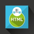 Html language data base storage