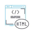 html line icon, outline symbol, vector illustration, concept sign