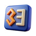 HTML3-1 Logo 3D Icon