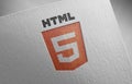 Html-5_1 on paper texture